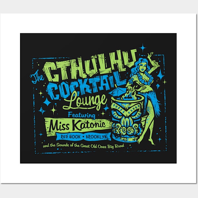 Cthulhu Cocktail Lounge Wall Art by heartattackjack